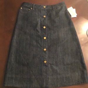 Michael Kors Blue Jean Skirt